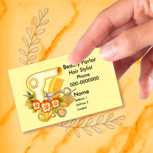 Cartão De Horário Beautician amarelo do amor perfeito