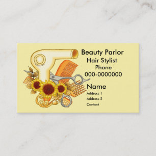 Cartão De Horário Beautician dos girassóis
