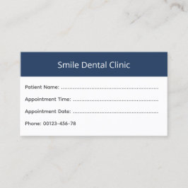 Cartão De Horário Bold Header Dental Appointment Card