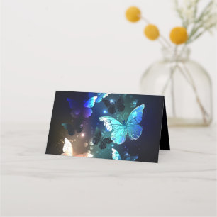 Cartão De Horário Borboleta Noturna Flutuante