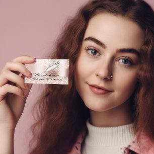 Cartão De Horário Botox B12 Injeções SPA Rosa Appoi