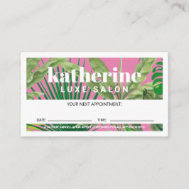 Cartão De Horário Boutique e Salon Moderno Tropical de Luxo