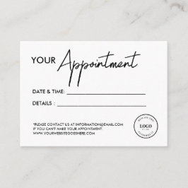 Cartão De Horário Business logo Custom Simple modern 