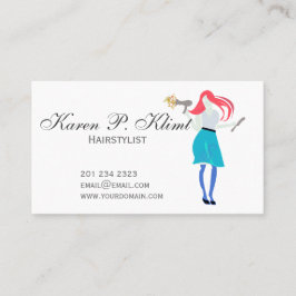 Cartão De Horário Cabeça Vermelha Salon Professional