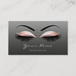 Cartão De Horário Cabelo Artista Pisca Olhos Brancos Cor-de-Rosa