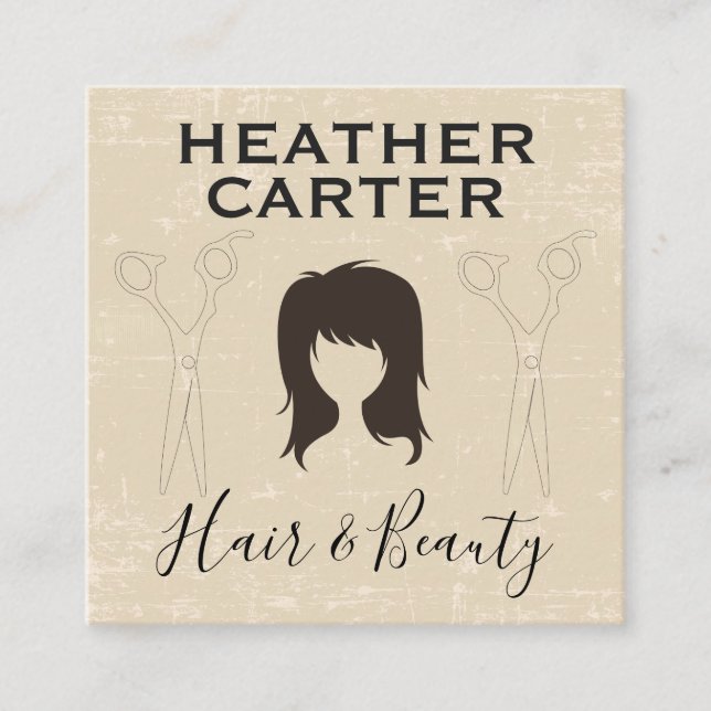 Cartão De Horário Cabelo e Beleza Modernos | Salão (Frente)