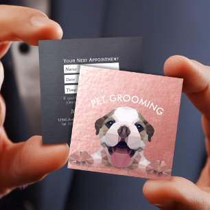 Cartão De Horário Cachorro Baixo Pet Care Alvenaria Comida Salão