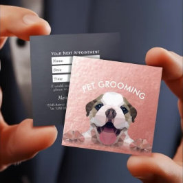 Cartão De Horário Cachorro Baixo Pet Care Alvenaria Comida Salão