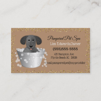 Cartão De Horário Cachorro Cachorro Spa