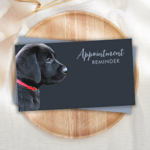 Cartão De Horário Cachorro Walker Pet Sentado Black Labrador Busines