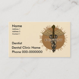 Cartão De Horário Caduceu de Dentista