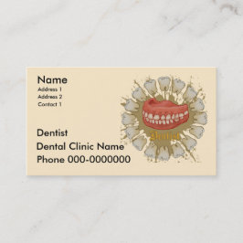 Cartão De Horário Caduceu de Dentista