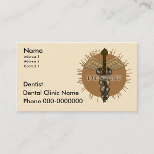 Cartão De Horário Caduceus do dentista