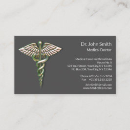 Cartão De Horário Caduco Médico 3D Holográfico Chrome