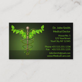 Cartão De Horário Caduco Médico Holístico Alternativo Folha Verde
