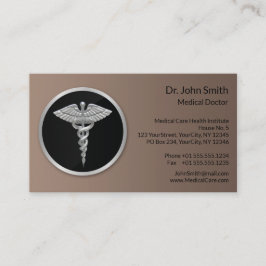 Cartão De Horário Caduco Médico Profissional de Prata