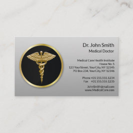 Cartão De Horário Caduco Médico Profissional Dourado