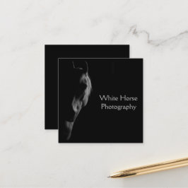 Cartão De Horário Cavalo Escuro Personalizado