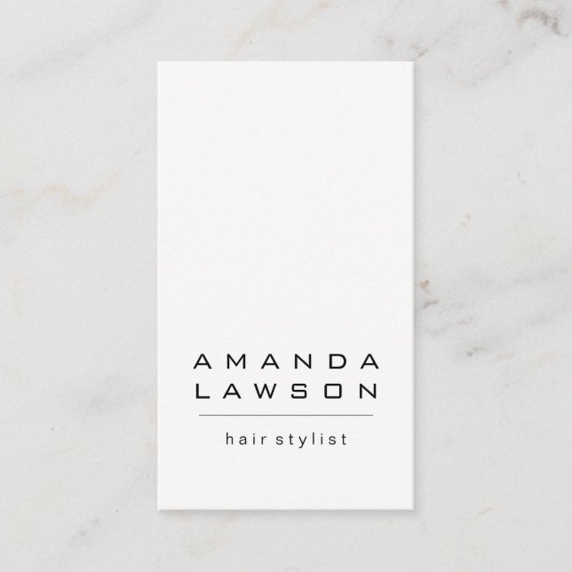 Cartão De Horário Cinza Branca Chic Grunge (nomeação) (Frente)