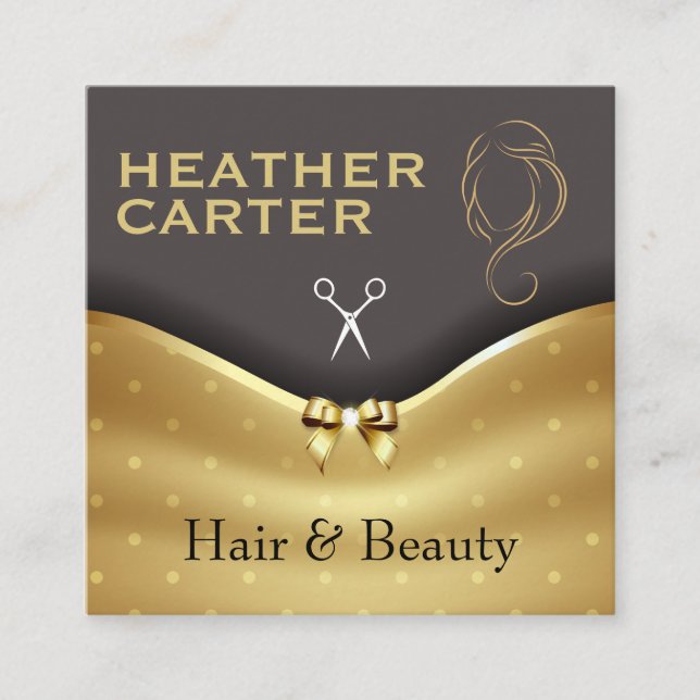 Cartão De Horário Clássica | Hair Stylist Women's Beauty (Frente)