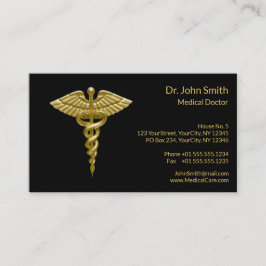 Cartão De Horário Clássico Caduco Dourado Médico em Compromisso Pret