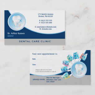 Cartão De Horário Clínica Dental Care Dentista