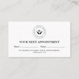 Cartão De Horário Código QR Elegante simples e placa de nomeação de 