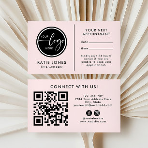 Cartão De Horário Código QR Logotipo Personalizado Empresa Comercial