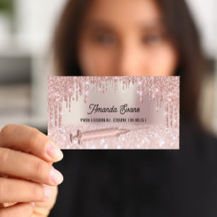 Cartão De Horário Colírio rosa Botox Ácido Hialurônico
