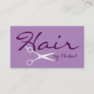 Cartão De Horário Compromisso com a Stylist do Cabelo - Solido Viole