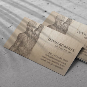 Cartão De Horário Compromisso com a Vintagem da Terapia de Massagem