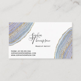 Cartão De Horário Compromisso de Agitação de Geodo de Lavanda Dourad