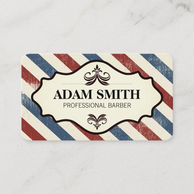 Cartão De Horário Compromisso de Barbershop (Frente)