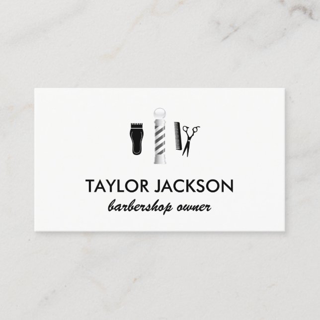 Cartão De Horário Compromisso de Pole Barber (Frente)