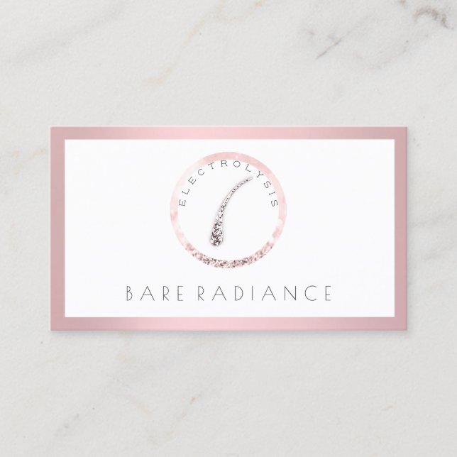 Cartão De Horário Compromisso de Remoção do Cabelo de Eletrolise Fra (Frente)