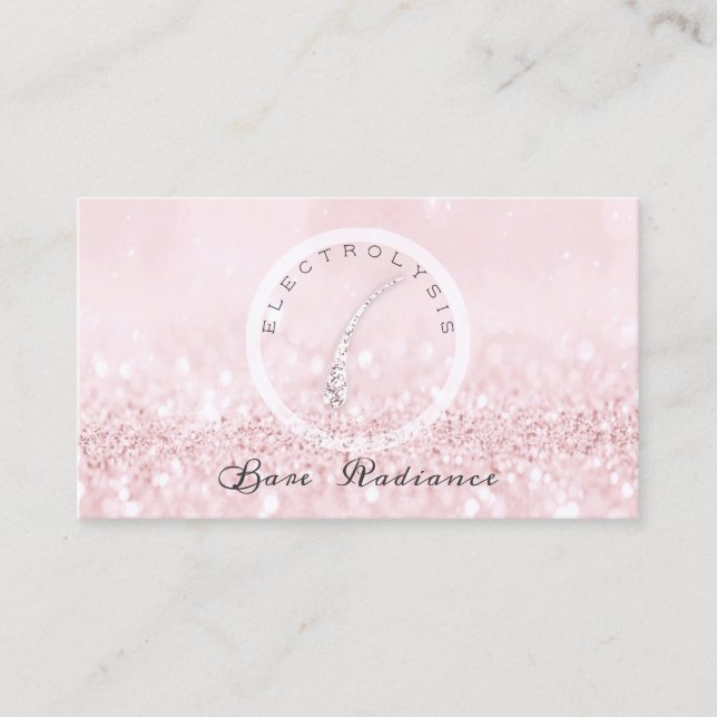 Cartão De Horário Compromisso de Remoção do Cabelo de Eletrolise Ros (Frente)