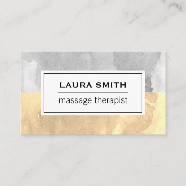 Cartão De Horário Compromisso de Tom com Aquarela Dois (Frente)