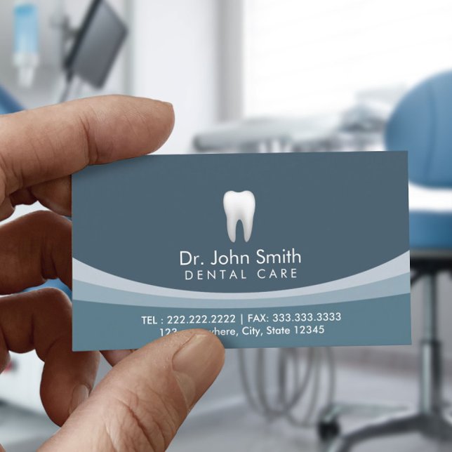 Cartão De Horário Compromisso Dental Profissional Azul Moderno (Criador carregado)