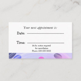 Cartão De Horário Compromisso Médico do Feijão abstrato Roxo