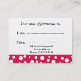Cartão De Horário Compromisso Médico Vermelho e Branco