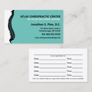 Cartão De Horário Compromisso Múltiplo do Chiropracor de Rotação
