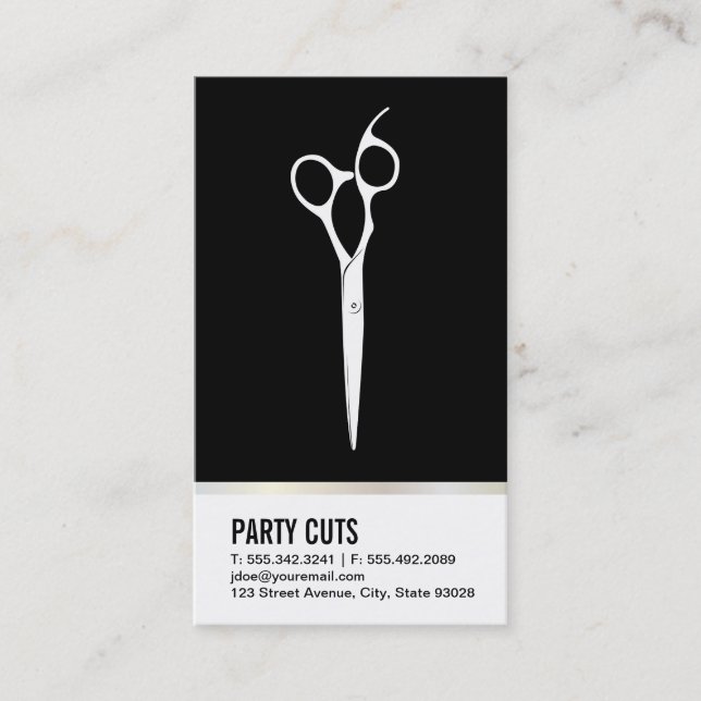 Cartão De Horário Compromisso Salon Shears (Frente)