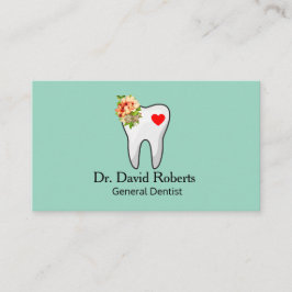 Cartão De Horário Consulta Dentária Dente Coração 