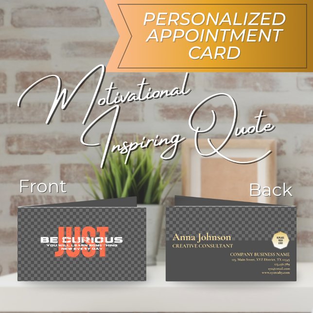 Cartão De Horário Consultora Motivacional de Negócios "Apenas Seja C (Criador carregado)