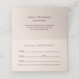 Cartão De Horário Cor d'água - rosada amarela roxas a preto, Monogra