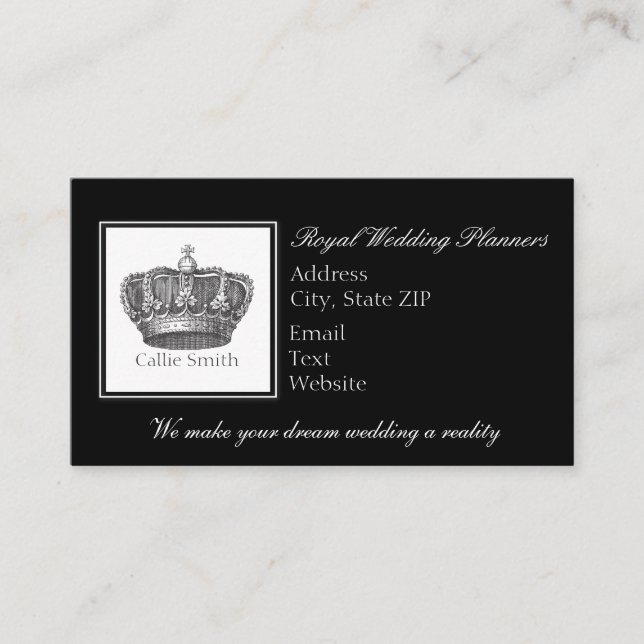 Cartão De Horário Coroa Clássica do Rei (Frente)