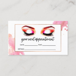 Cartão De Horário Creative Watercolor Eyelashes/Nomeação das sobranc