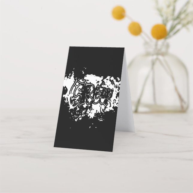 Cartão De Horário Crepe de grafite (Frente)