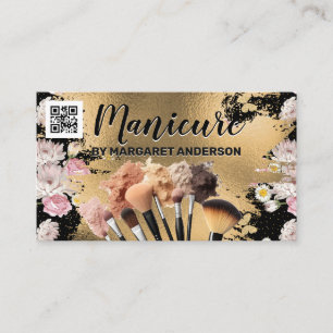 Cartão De Horário Criar fundações de pincéis Flores