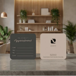 Cartão De Horário Dark Premium modern chic Salon Appointment Card